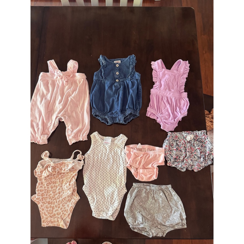 Baby Girl Clothes Bundle Hanna Andersson Cat & Jack Gap Bodysuit Bloomers 0-3M